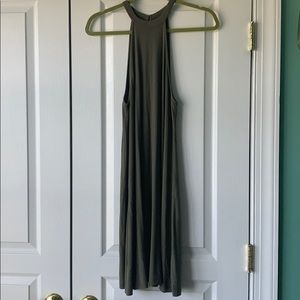 Olive green stretchy dress